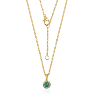 Emerald with diamond Pendant model P011743